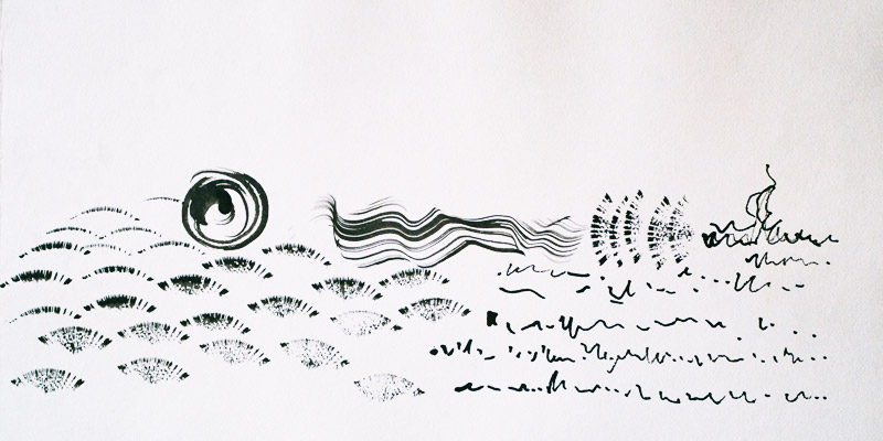 38x56cm, 2009, schwarze Tusche auf geschpftem Papier