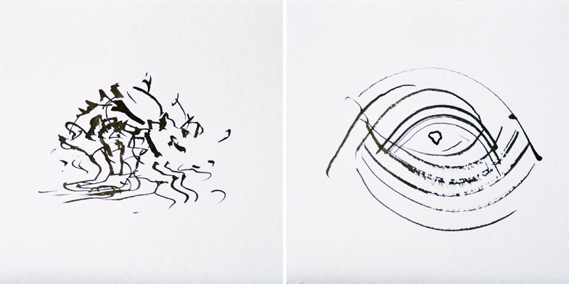 24x24cm, 2007, Tusche auf Papier