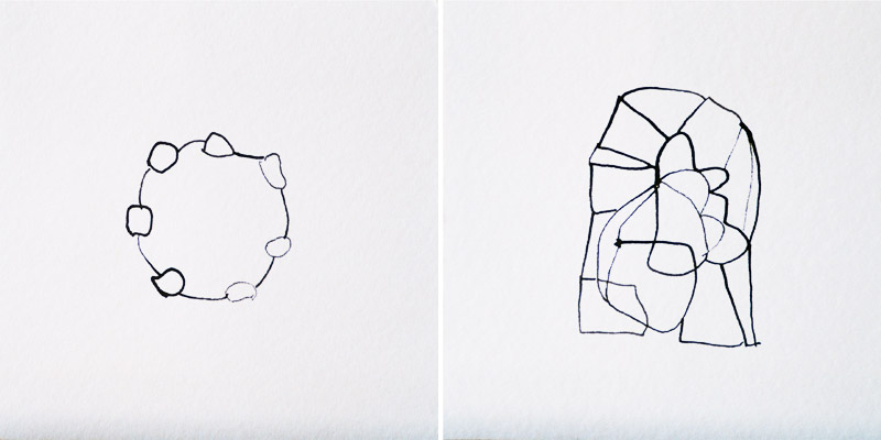 24x24cm, 2007, Tusche auf Papier